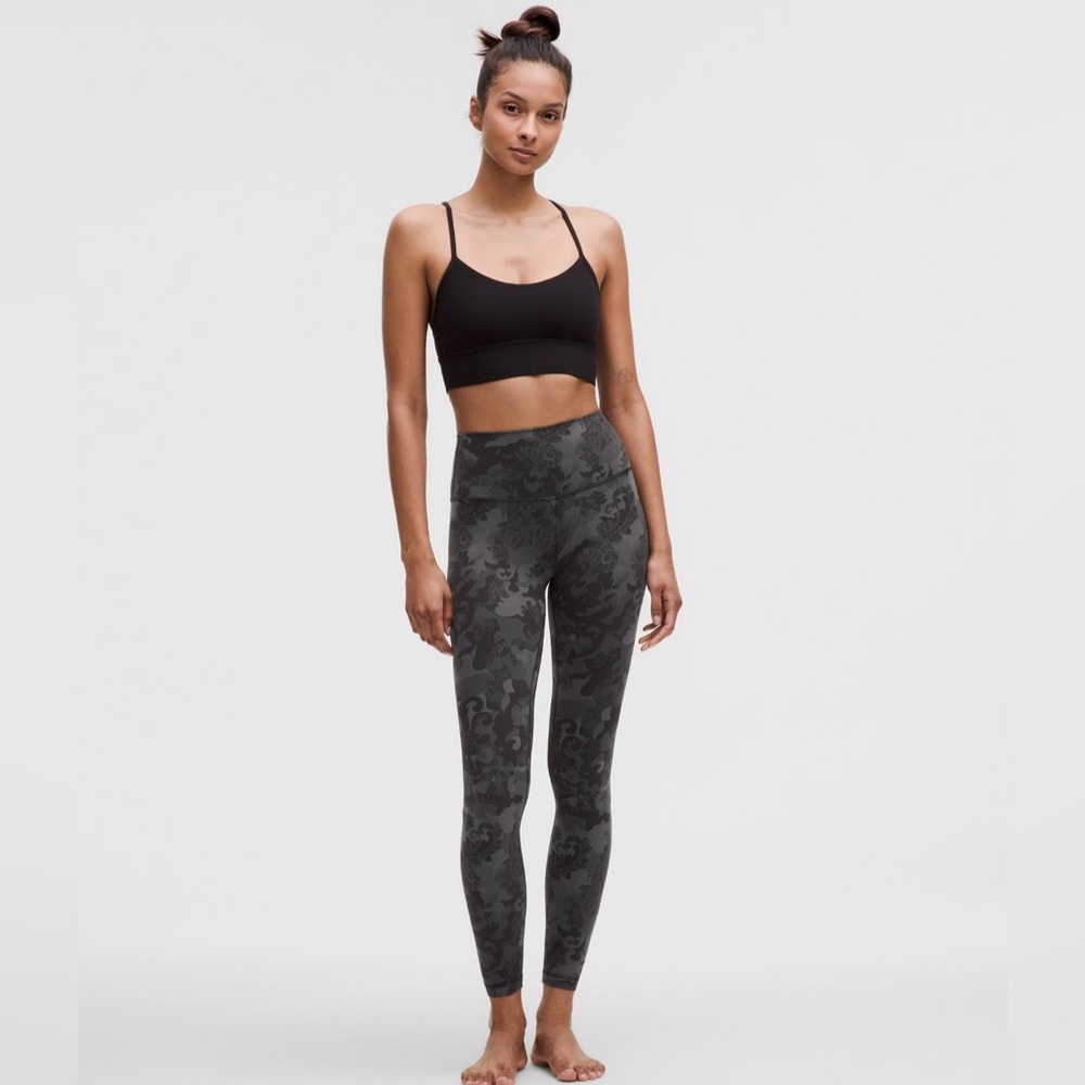 Hidden Heritage Lace Black Multi Lululemon Align High-Rise 28” legging nwt